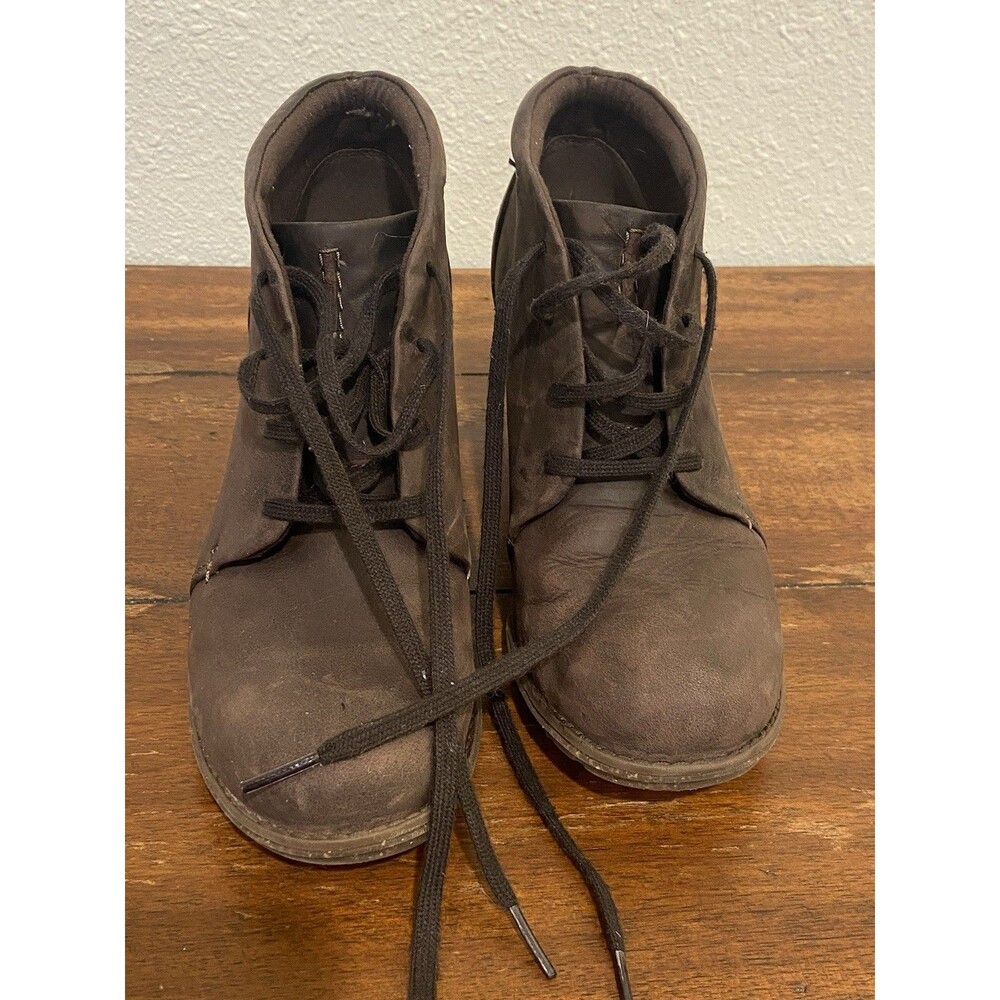 Clarks Brown Suede Lace-Up Ankle Bootie Women's US 7.5 UK 5 EU 38 Boots - Picture 6 of 11